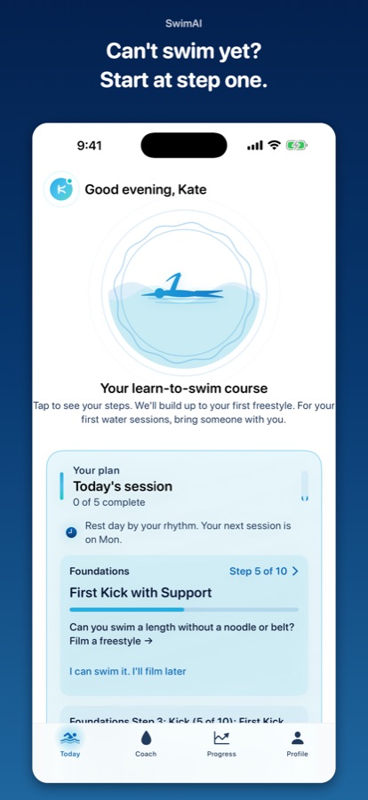 Foundations course for new swimmers